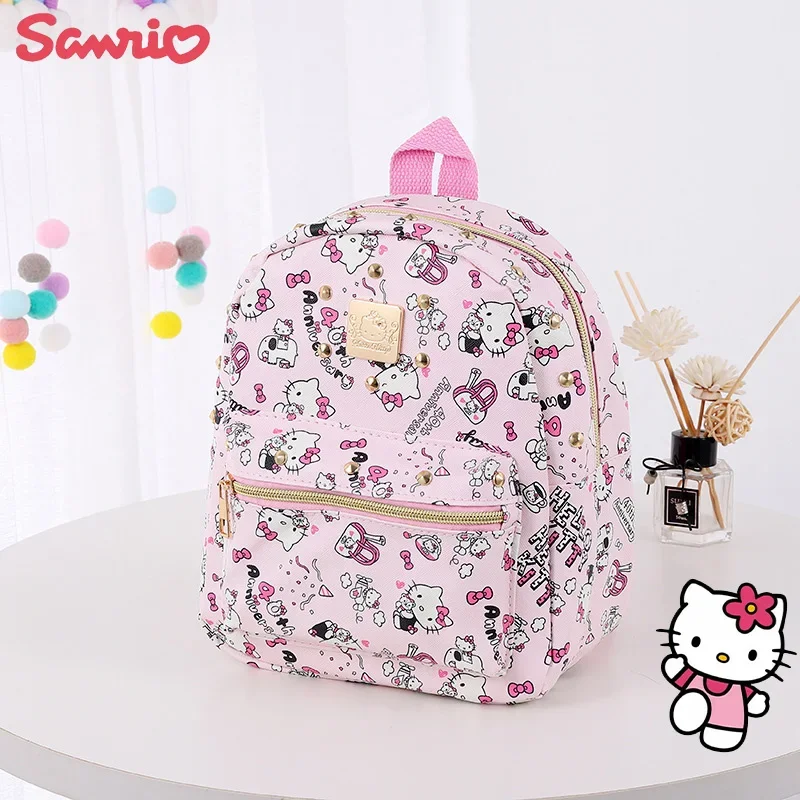 Kawaii Hello Kitty Backpacks Kawaii Melody Little Twin Star School Bag PU Fashion Backpack Travel Student Handbag Storage Bags