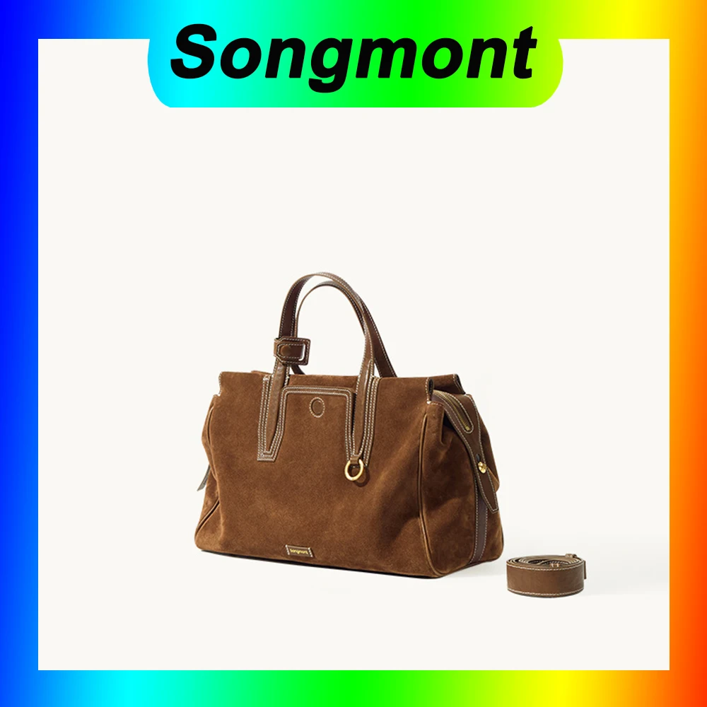 

Songmont See Things Travel Bag Suede Boston Bag Shoulder Commuter Woman