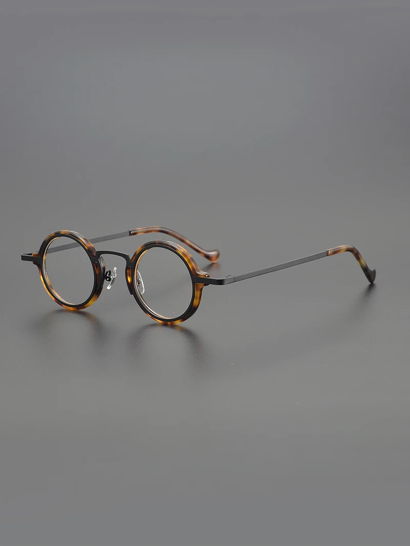 

2025 new Limited edition, two-color design Japanese handmade plate glasses frame, retro literary round myopia