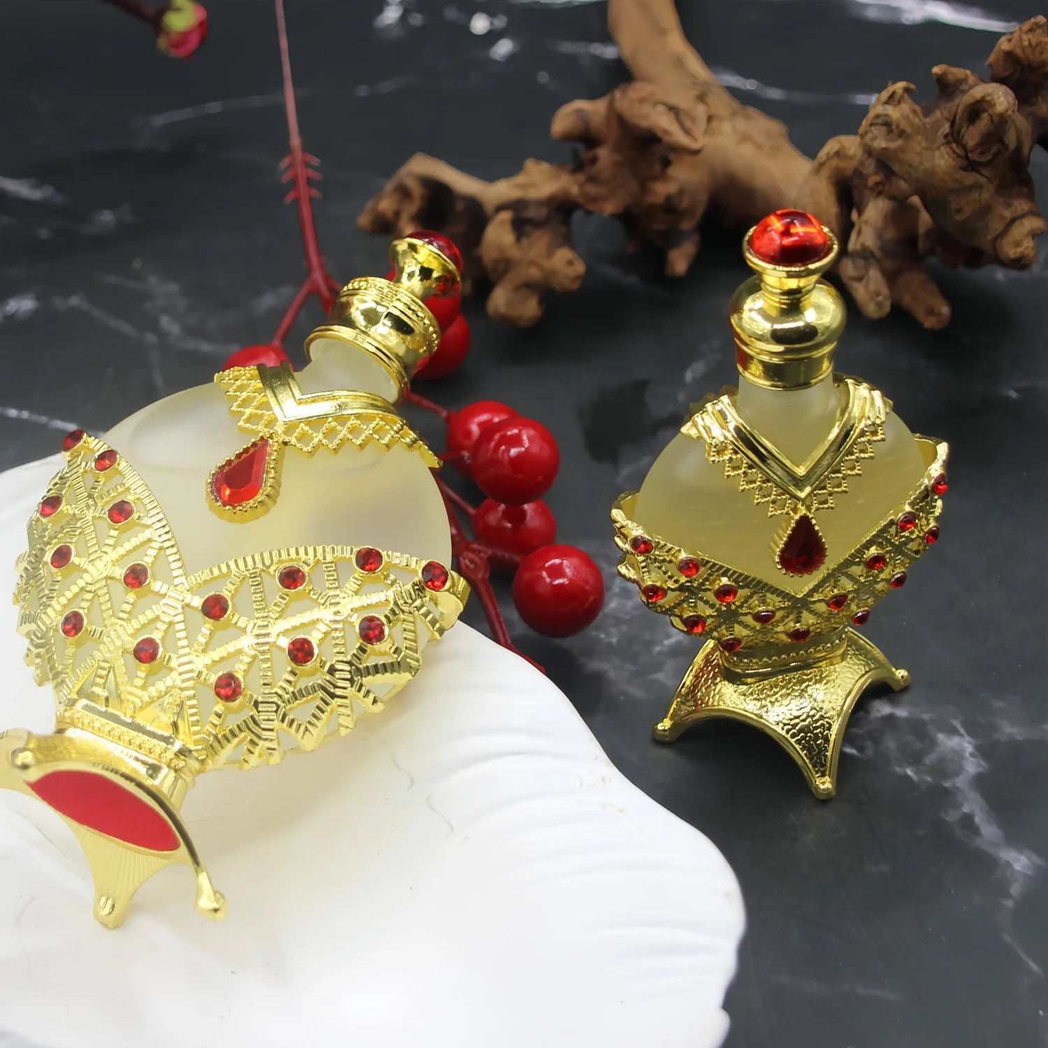 Óleo de perfume concentrado árabe dourado, perfumes árabes para mulheres, perfumes árabes, óleo de perfume de longa duração