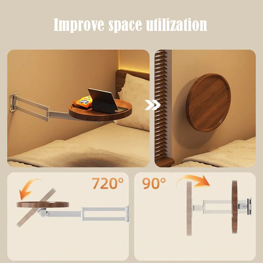 wall-mounted-foldable-bedside-table-nightstand-sofa-side-hanging-storage-tray-simple-round-small-coffee-table-furniture