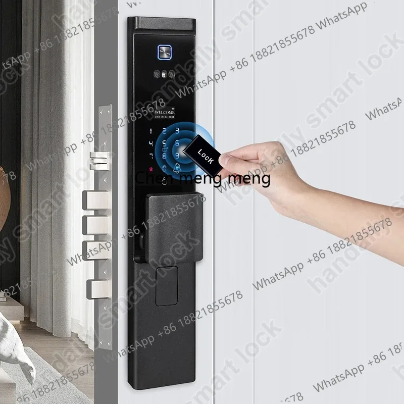 Waterproof  Electronic Digital Locks 3D Face Recognition Biometric Fingerprint Smart Door Lock With Israel 6085 Mortise