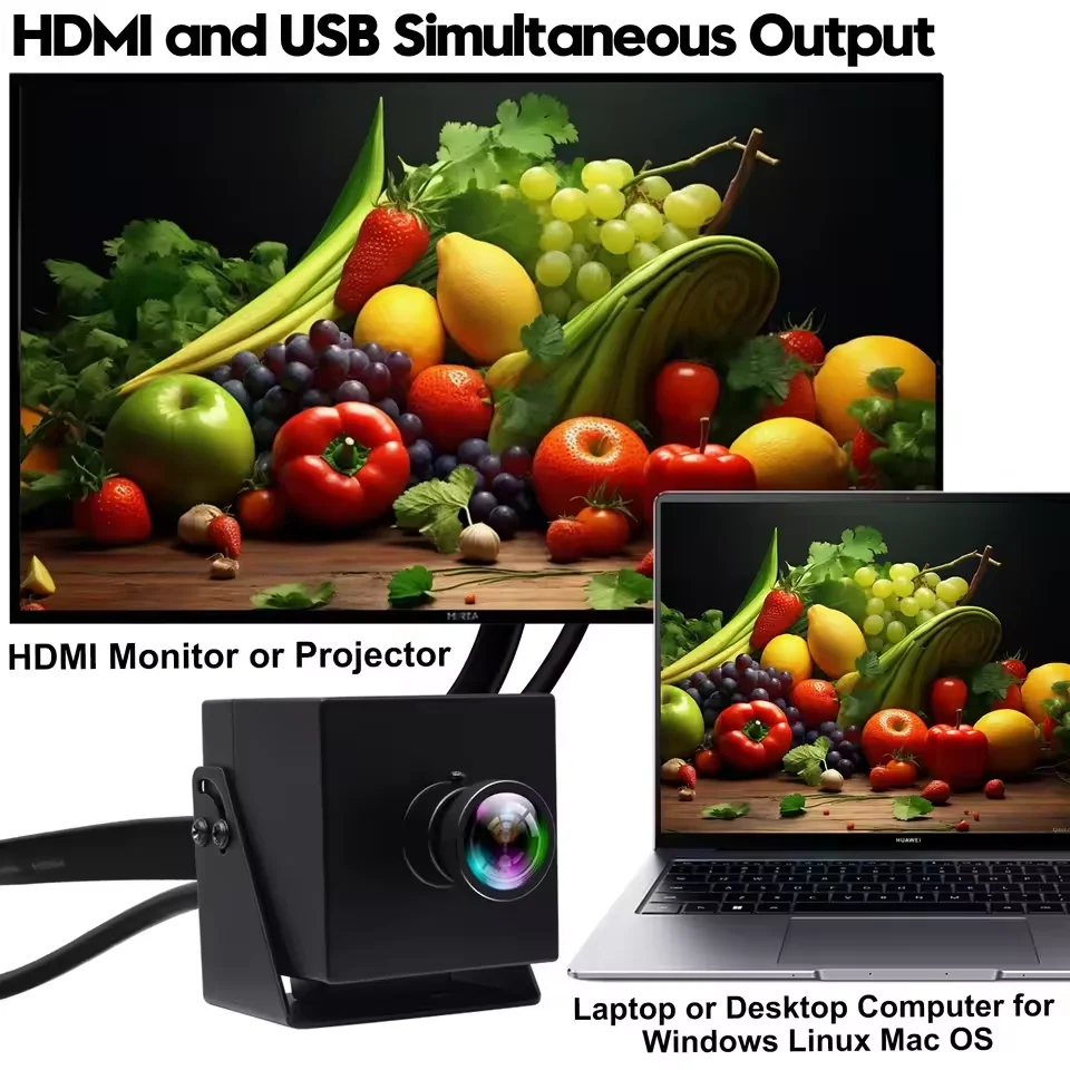 ELP 4K 60fps UHD HDMI USB3.0 Camera Module,IMX415 Sensor H.264 No Distortion Lens UVC Plug & Play Webcam for Laptop Raspberry Pi