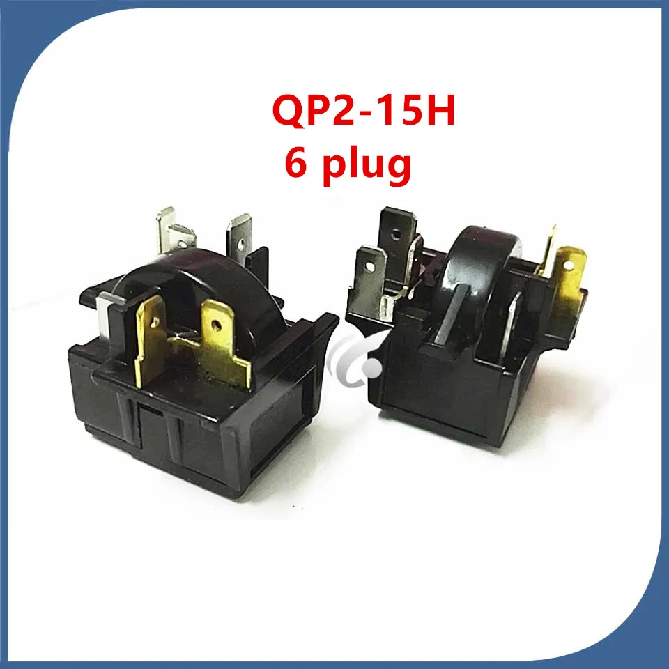 

1pcs new for Refrigerator fittings Refrigerator freezer PTC starter thermal protector relay QP2-15H 6 plug