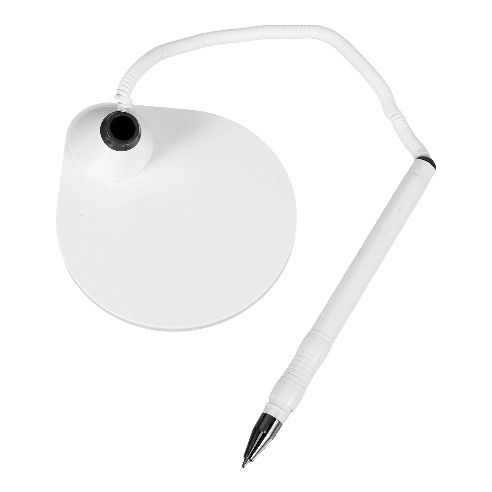 

Desk Pen with Plastic Chain and Sturdy Base Smooth Ballpoint Writing Pen for Office Bank Counter Home Workspace Signing