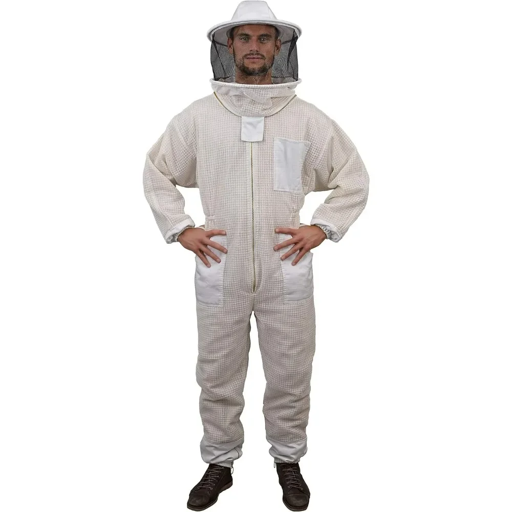 Protective Gear Aero Beekeeping Suit with Round Veil Beekeeping Supplies Protective Clothing