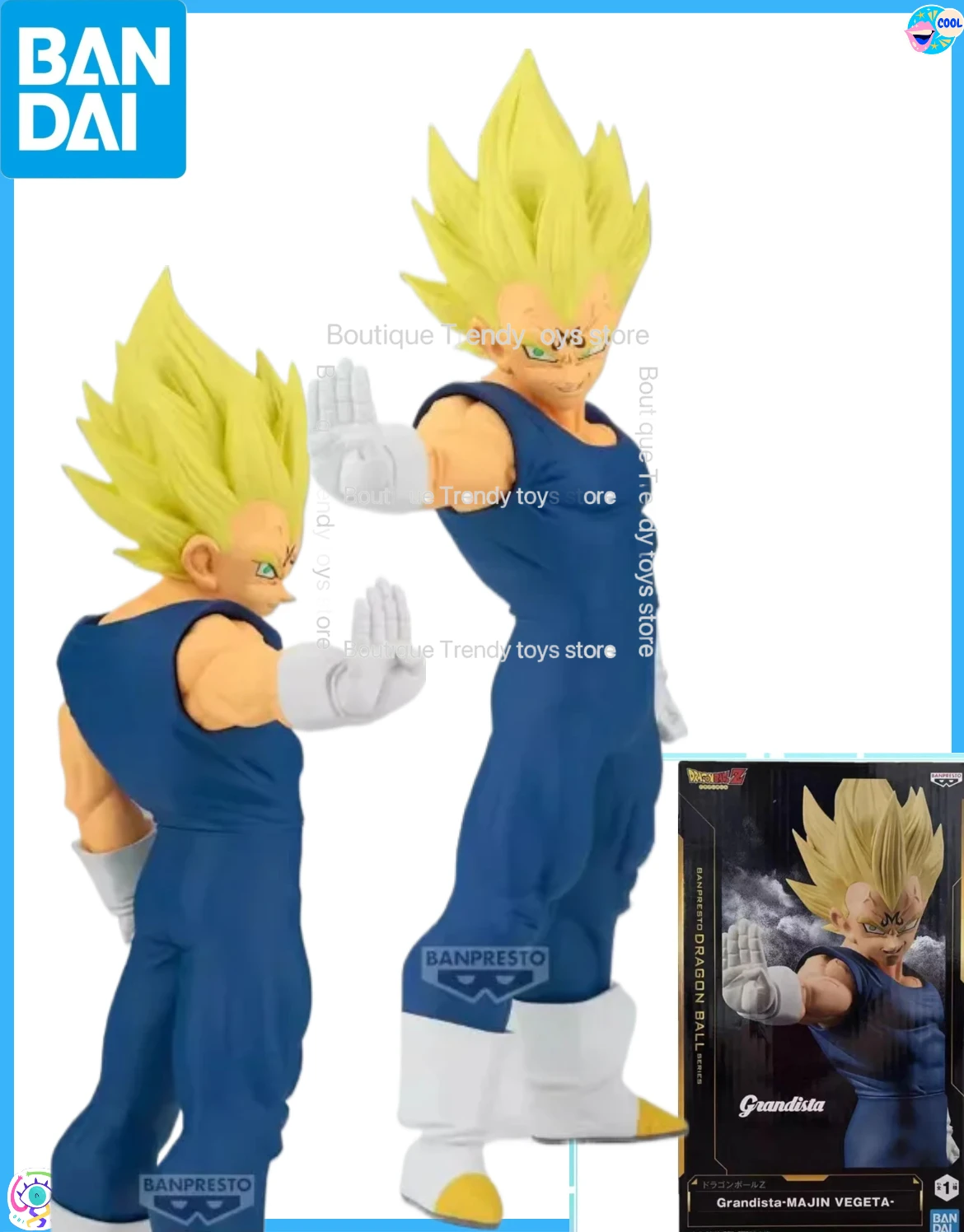 

Оригинальная коллекционная фигурка Bandai Banpresto Anime Dragon Ball Grandista MAJIN Vegeta IV из ПВХ, модель игрушки, подарок