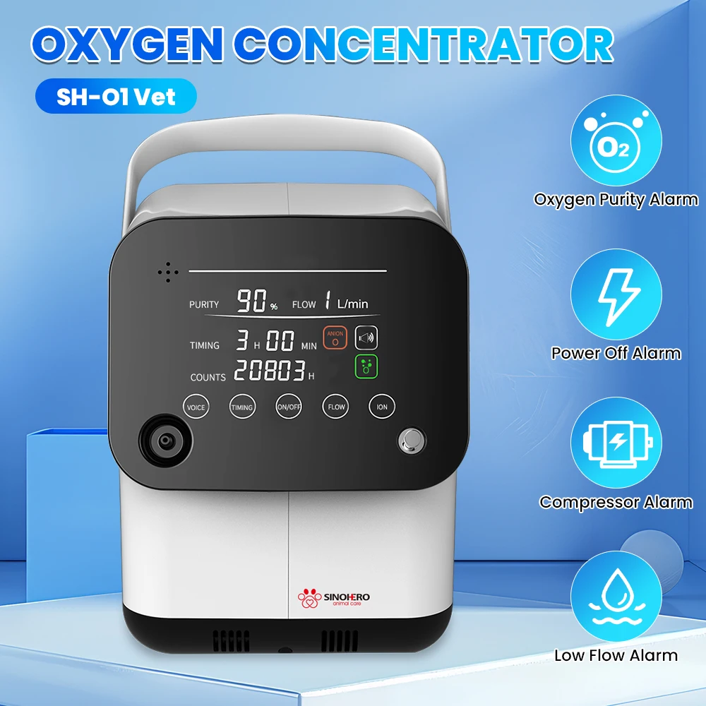 Veterinary Oxygen Concentrator HD Large Screen Pet Dog Cat Animal Oxygen Concentrator for Clinic Farm SH-O1 Vet