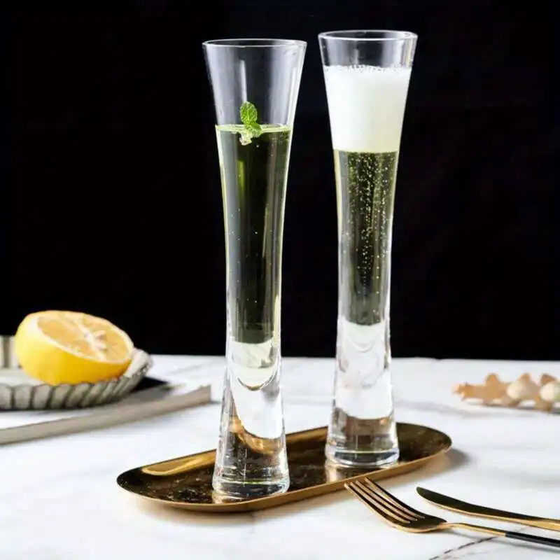 

Waist Glass Cup Transparent Juice Drinkware Creative Craft Beer Tall Milkshake Cocktail Champagne Glass