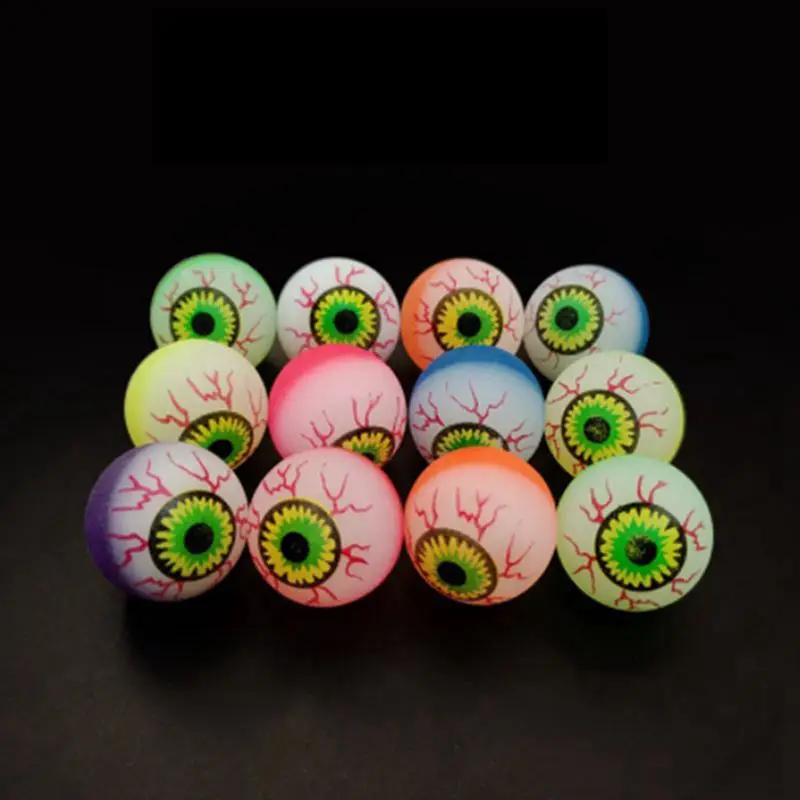 ﻿ 10/20PC Eye Ball Glowing Bouncy Eyeball Horror Scary Halloween Party Favor Giveaways Carnival Haunted Decoration Children Gift