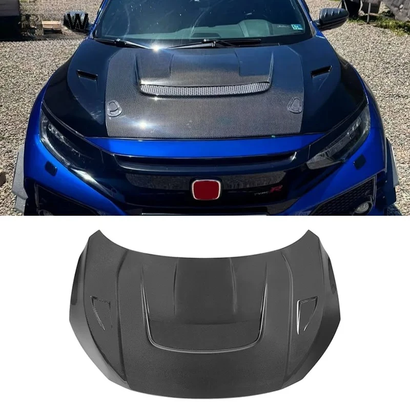 

SW Style New Carbon Fiber Front Hood For Honda For Civic 10th 2017-2020 Car Engine Cover