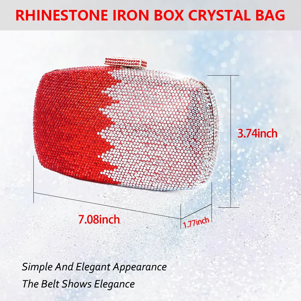 Latest Design Elegant Luxury Women purse Wedding Banquet Gift Crystal Clutch Multicolor Diamond Gradient Dinner Bag