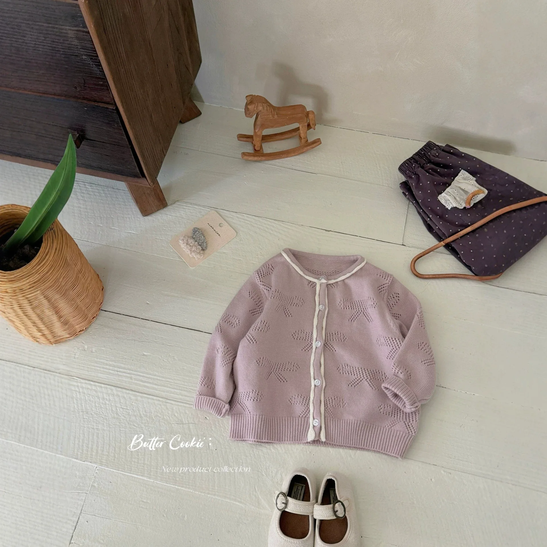 Girls Sweater 2026 Spring and Autumn New Children's Clothing Korean Style Girl Baby Fashion Round Collar Casual Jacquard Sweater