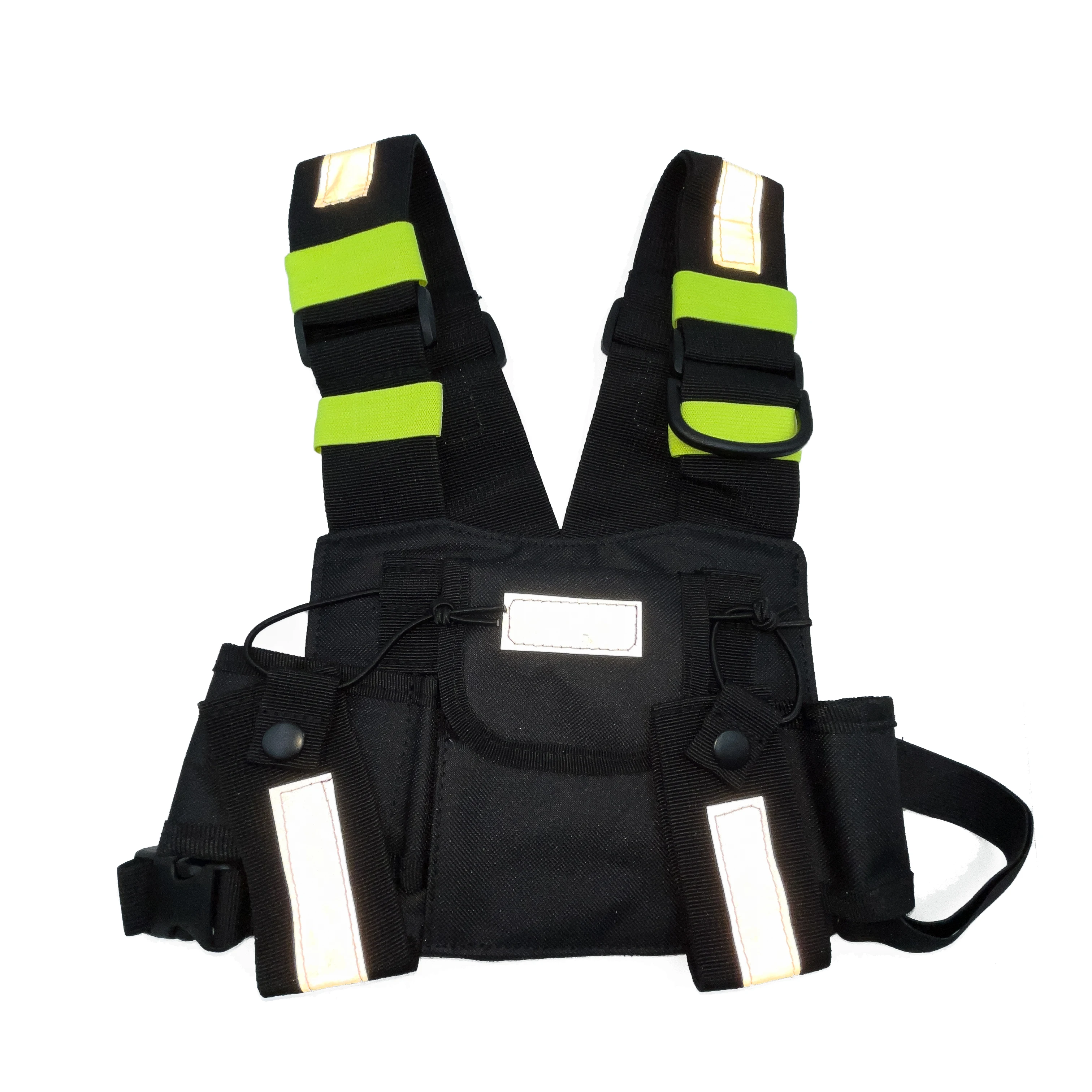 Radio Shoulder Holster Two Way Radio Reflective Chest Harness Holder Bag Vest Rig Walkie Talkies Front Pack Pouch Case view 2