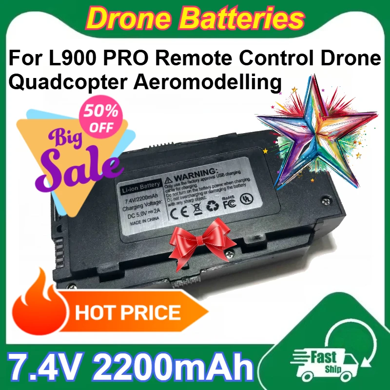 

7.4V 2200mAh Lithium Battery for L900 PRO Remote Control Drone Quadcopter Aeromodelling Rechargeable Drone Batteries
