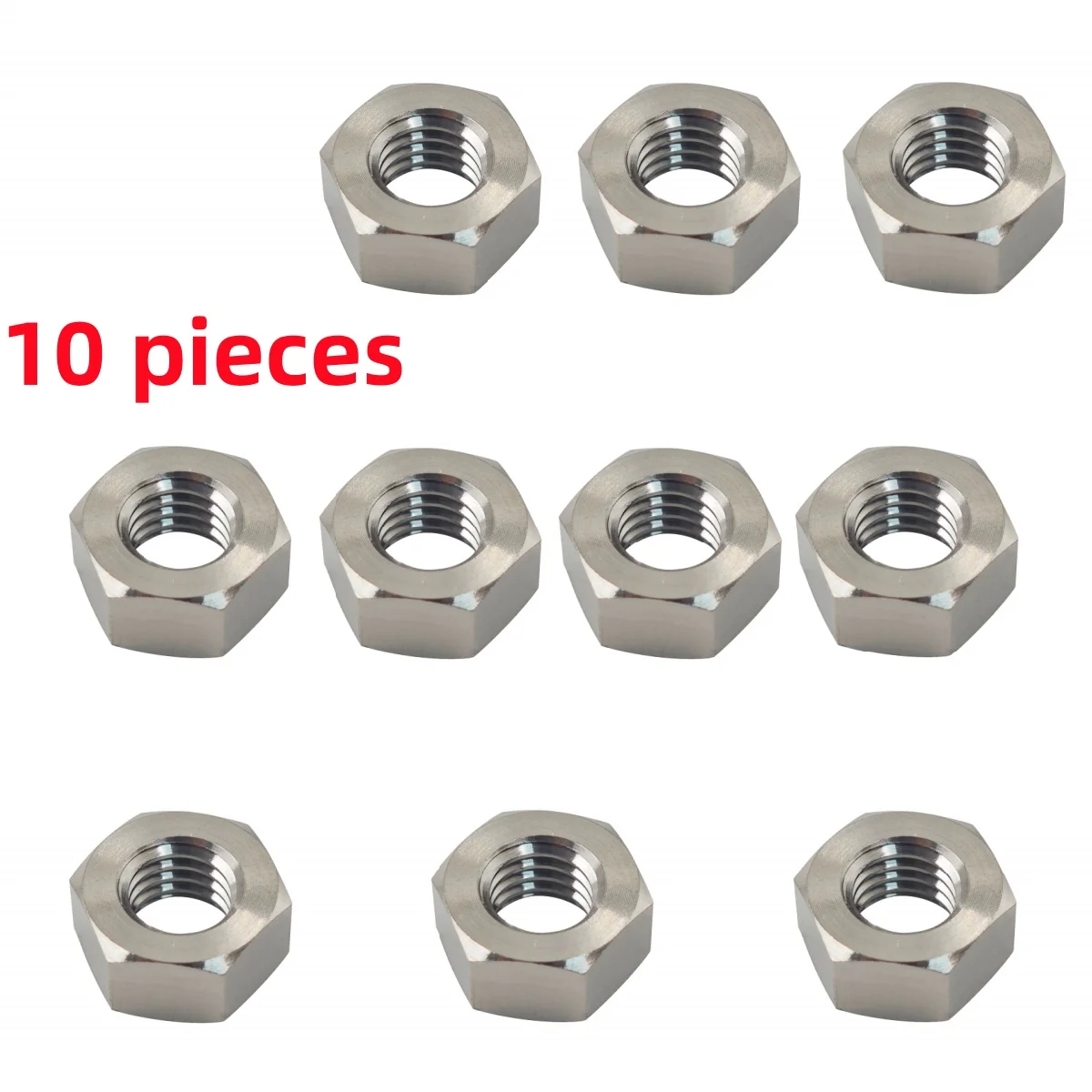 TC4 Titanium Alloy Hex Nut M4 M5 M6 M8 for Bike Motorcycle Car Boat Accessory Parts