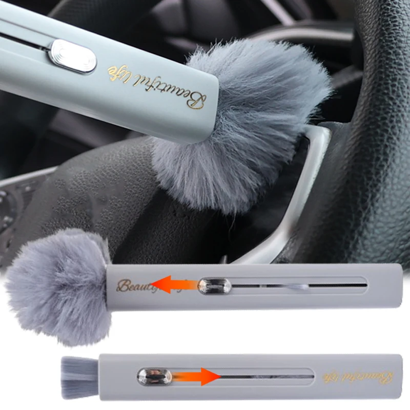 

Car Interior Cleaning Brush Air Conditioning Vent Washing Tools Static Replaceable Soft Brush Interior Crevice Dusting Brushes