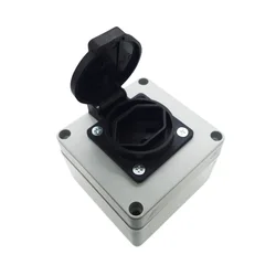 Black blue universal Swiss industry safety outlet 10A 250V CE cover waterproof dustproof power connector AC power socket