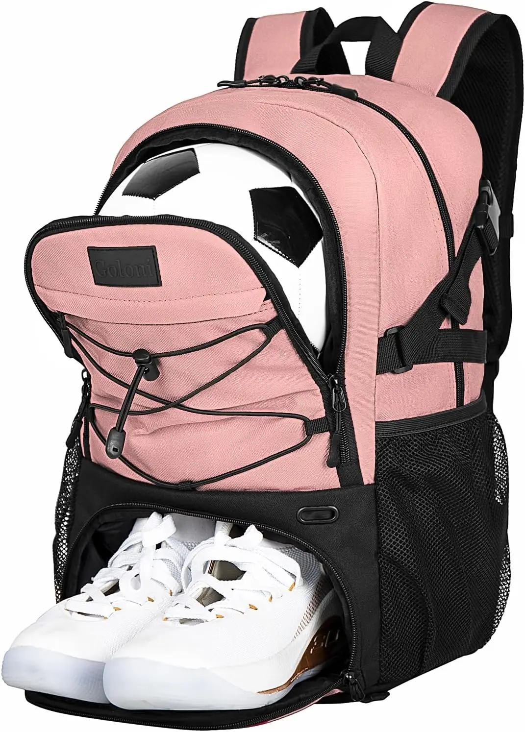 

Sports Backpack with Ball & Shoe Compartments - Water-Resistant, Multi-Purpose for Soccer Basketball Volleyball