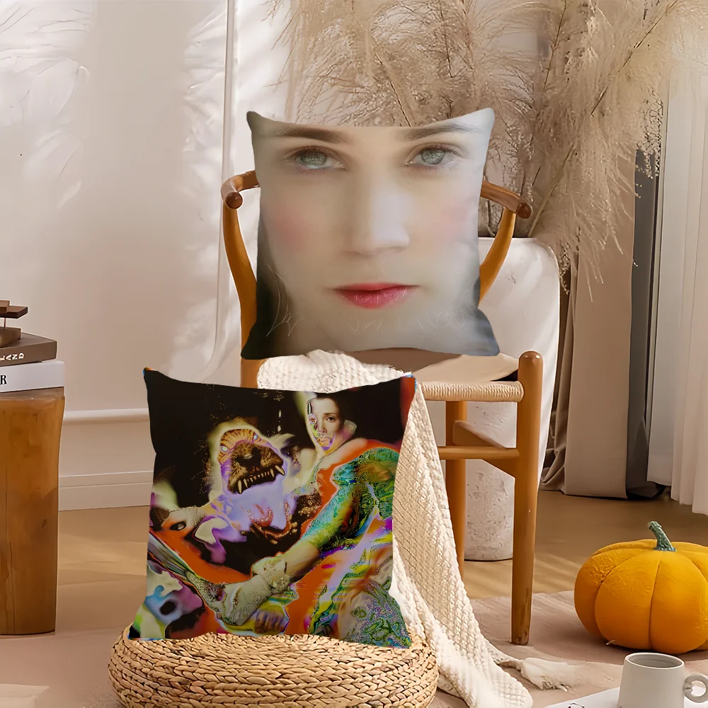 المغني إيما لويز غطاء وسادة البكم ديكور المنزل غطاء الوسادة مناسبة لسيارة غرفة نوم أريكة المكتب #4