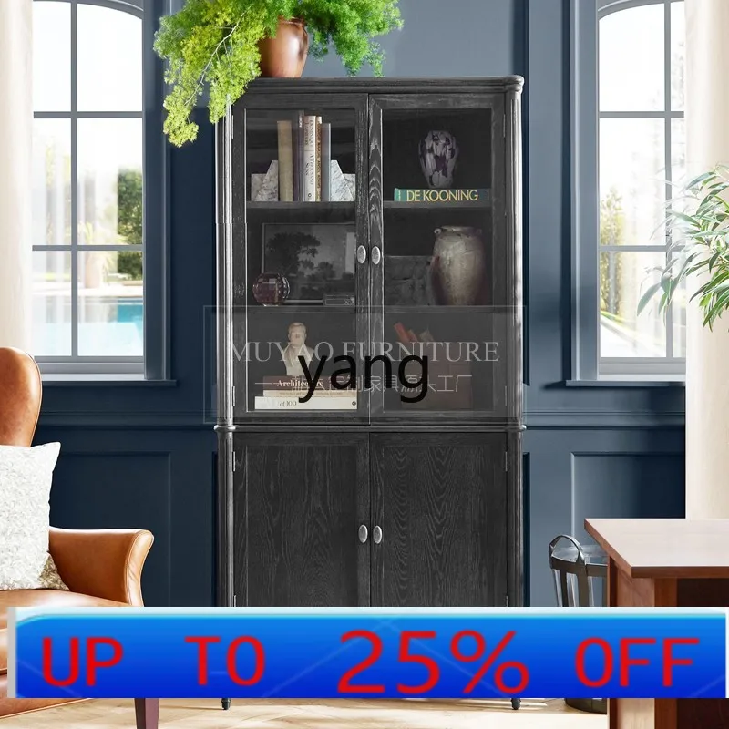 

LH Vintage Glass Door Wine Cabinet Storage Cabinet Nordic Sideboard