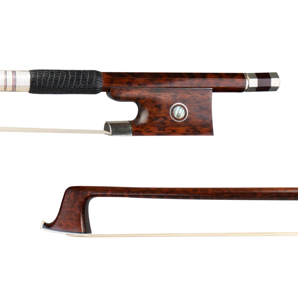 

Advanced Snakewood Bow 4/4 Violin Bow Snakewood Fiddle Stick W/Snakewood Frog Well Balance For 4/4 Full Size Violin