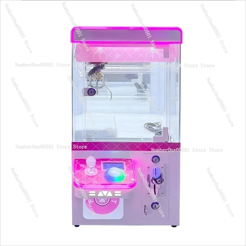 Large commercial mini doll machine gifts snacks fully transparent coin clip doll machine Internet celebrity doll machine