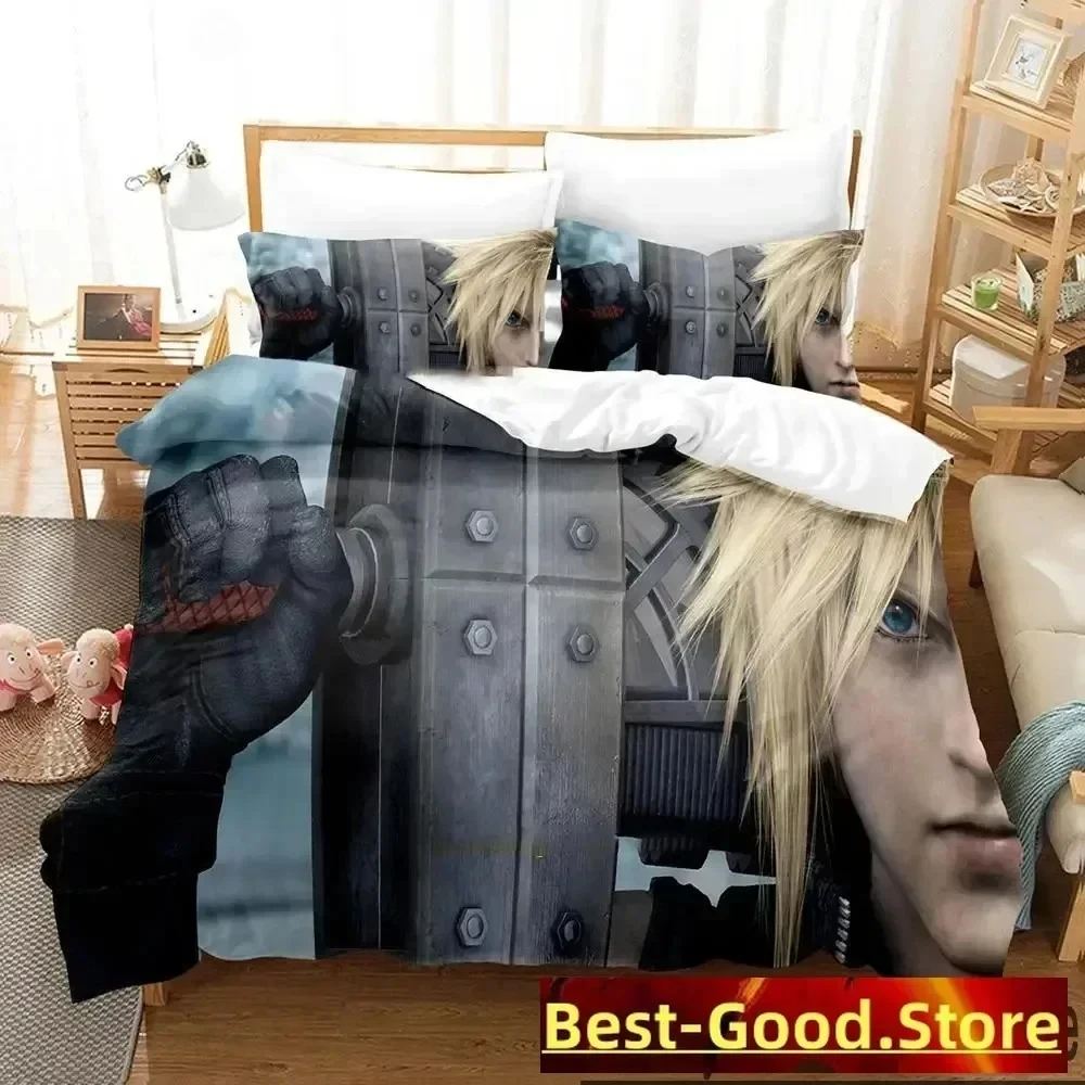 

3D Game Crisis Core Final Fantasy VII Комплект постельного белья с принтом и наволочкой, пододеяльник, мягкий одинарный двойной размер Queen Super King Size