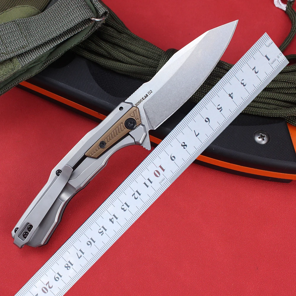 NEW KS 2095 Tactical Folding Knife 8Cr13Mov Blade Portable Military Combat knife Outdoor Camping Hunting Survival EDC Knives