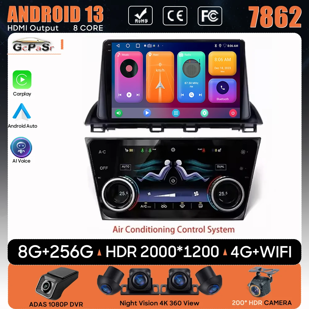 

Car Radio Android 13 For Mazda 3 Axela 2014 - 2019 Navigation GPS Carplay Android Auto Multimedia Player Stereo No 2din BT DVD