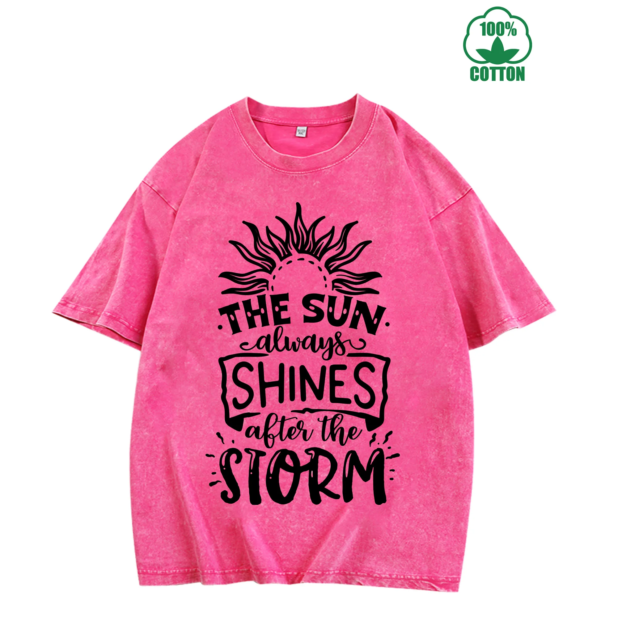 

Clear Skies after Rain Vintage Washed T-Shirt 230g 100% Cotton Comfortable Oversized Streetwear Unisex