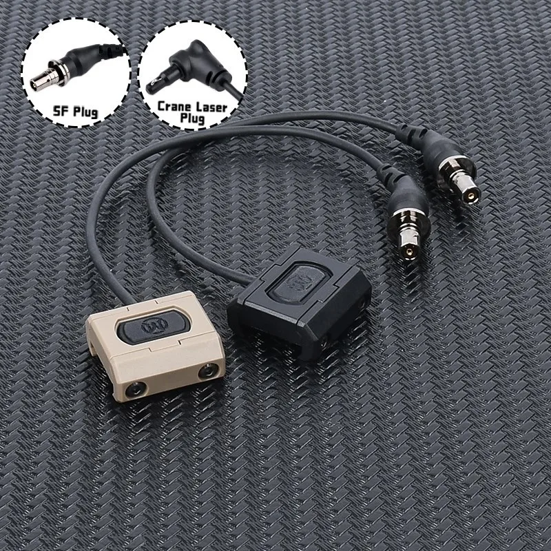 

Mini Tactical Modbutton SF Crane Laser 2.5mm 3.5mm Plug Pressure Switch Fit 20mm Picatinny M-Lok Keymod Rail Weapon Accessory