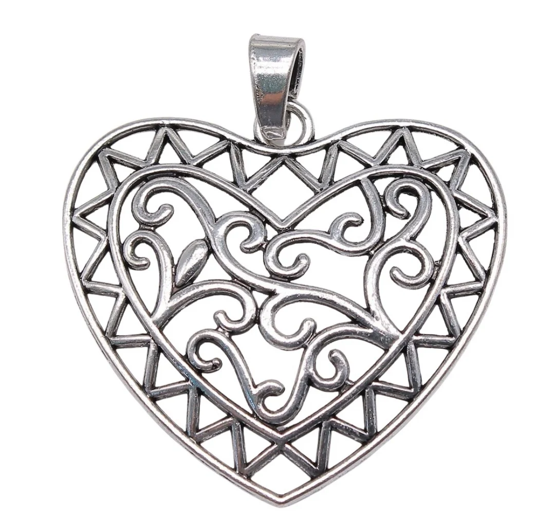 

3pcs 72x65mm Zinc alloy metal tibetan silver plated charm T1075 for jewelry making