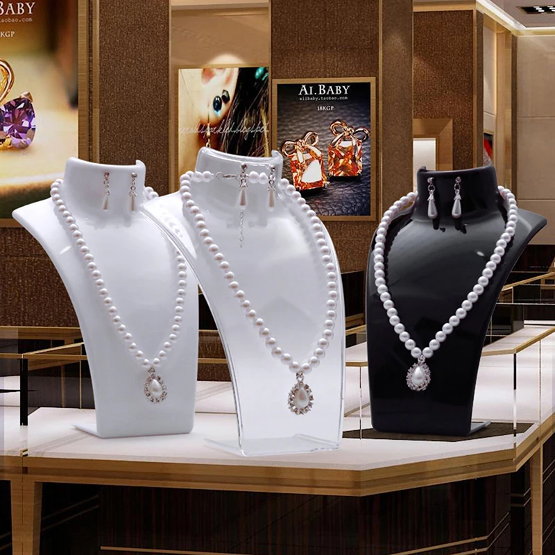 Jewelry Display Fashion Model Necklace Mannequin Pendant Earring Showing Stand-B2