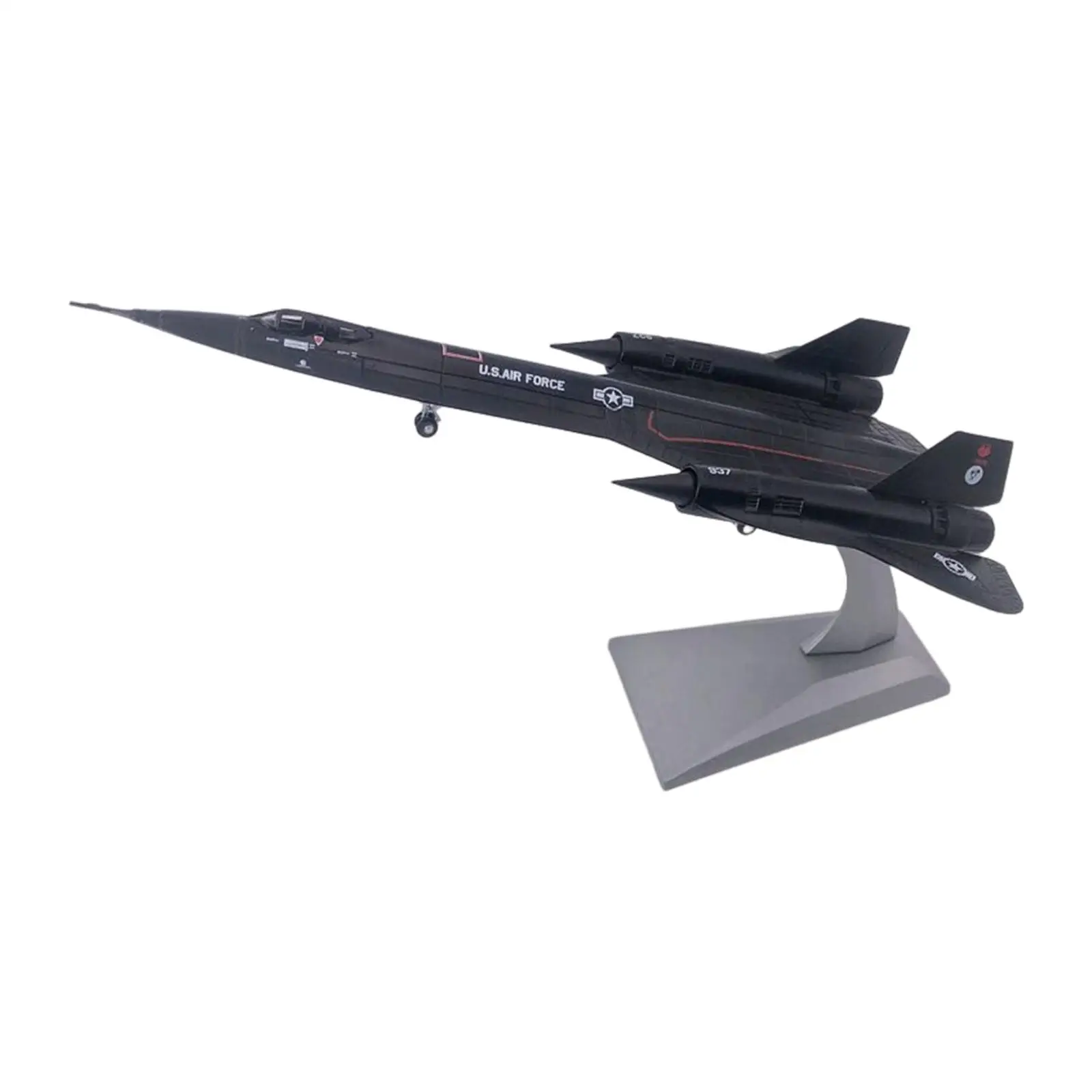 

Metal 1:144 Scale Blackbird SR-71A Fighter with Stand Model Air Force Aircraft for Table Office Home Decoration