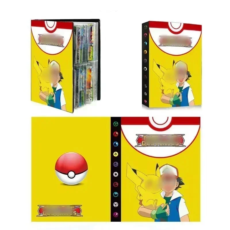 240 pièces quatre cadres dessin animé Album carte livre Charizard Collections carte lettres support classeur dessin animé VMAX jeu Collection dossier