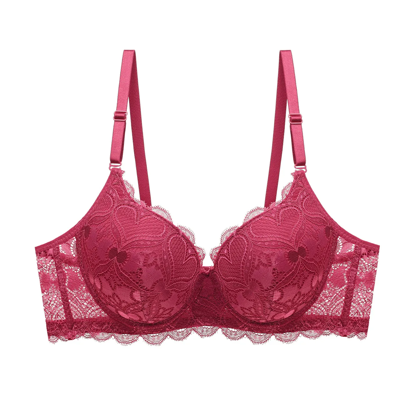Seksowne biustonosze push up dla kobiet 75 80 85 90 95 B C Cup Gruba wyściełana bielizna dla dziewczynek 3/4 Cup Plunge Bra Bielizna damska