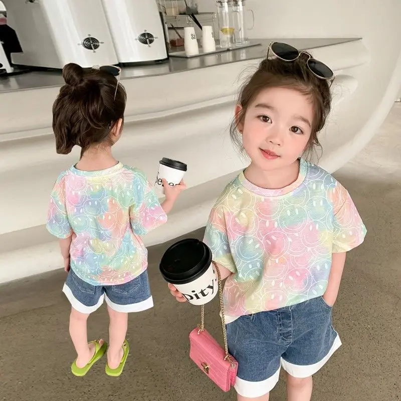 Conjunto familiar, ropa a juego para mamá e hija, ropa barata para parejas, pijamas para parejas, camiseta familiar de manga corta para madre e hijos