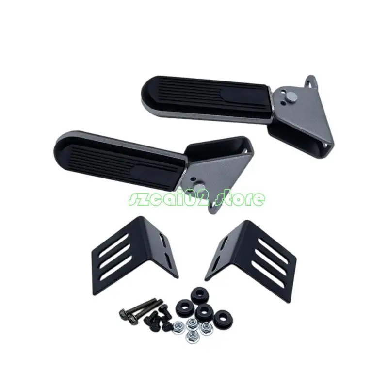 400B Folding Footrest for Electric Bike Replacement Pedals Metal Foldable Pegs