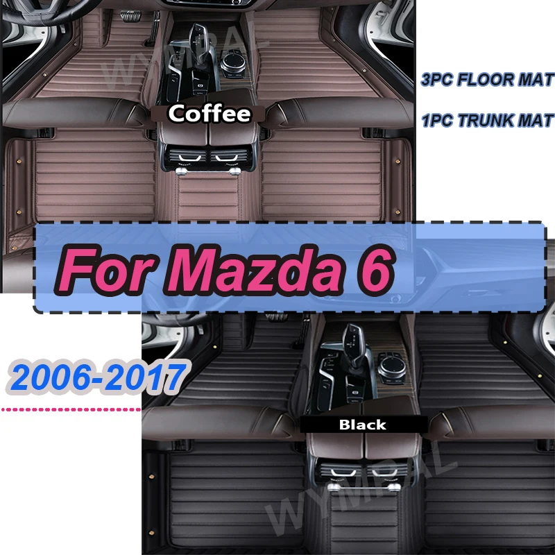 

Роскошные автомобильные коврики для Mazda 6 2006 2007 2008 2009 2010 2011 2012 2013 2014 2015-2017 автомобильные подушечки для ног аксессуары для интерьера