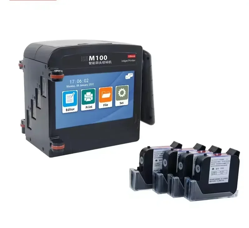 2025 Premium Products  100mm Touch Easy Operate Handheld Tij Inkjet Printer Carton Box Printing Provided Automatic Linux Larg