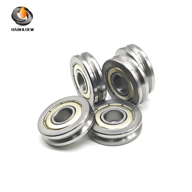 (4PCS) 10*30*8mm V Groove Guide Pulley Sheave Sealed Rail Bearing V6000ZZ For Rail Track Linear Motion System