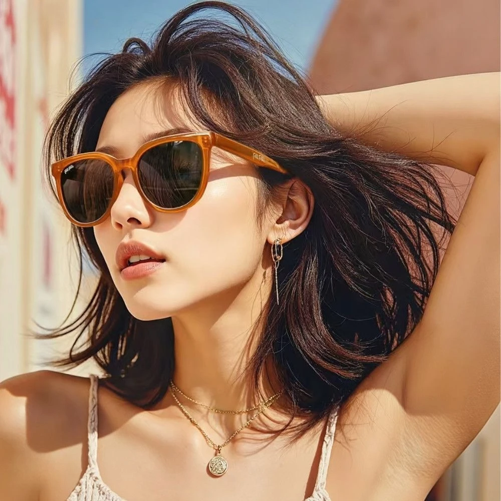 

FOLLI FOLLIE internet famous sunglasses, versatile and fashionable large frame sunglasses, sun shading trend, UV protection