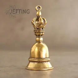 1pcs Antique Bell China's Mini Brass Copper Sculpture Pray Guanyin Bell