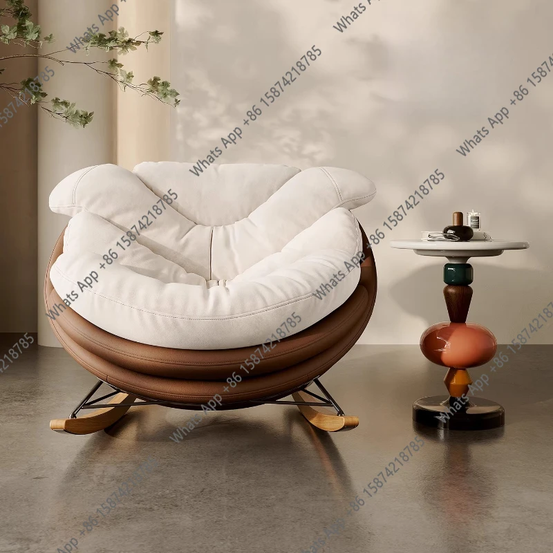 Sillón Minimalista VB O para Sala de Estar, Elegante, Cómodo, de Lujo, Sillón Mecedora Moderno