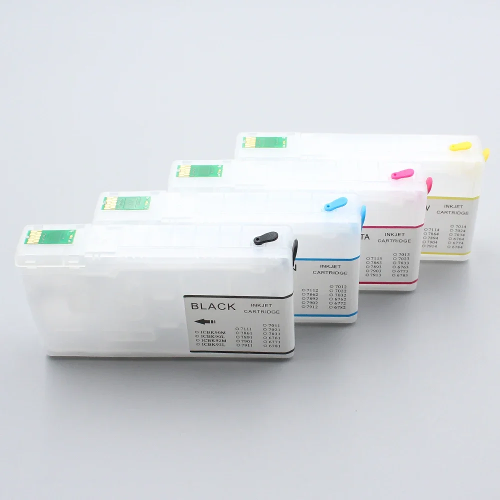 4 Color T7011 Refillable Ink Cartridge For Epson WorkForce Pro WP-4000 WP-4500 WP-4015 WP-4025 WP 4000 4500 Printer With Chip