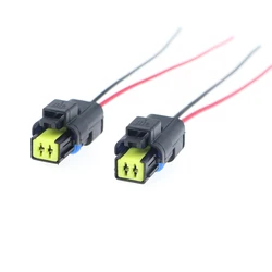 1 Pair 2 Pin Car Socket Connector Motor Sensor Horn Wiring Harness For Peugeot Citroen Plug
