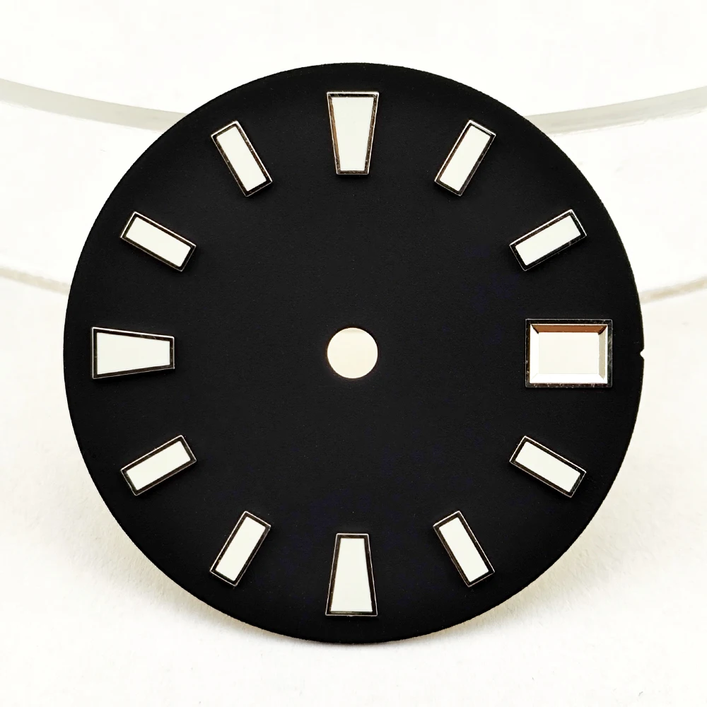 Cadran NH35 de 28.5mm, cadran vert lumineux stérile, adapté au mouvement NH35/36, cadran de montre pour hommes, accessoires de montre