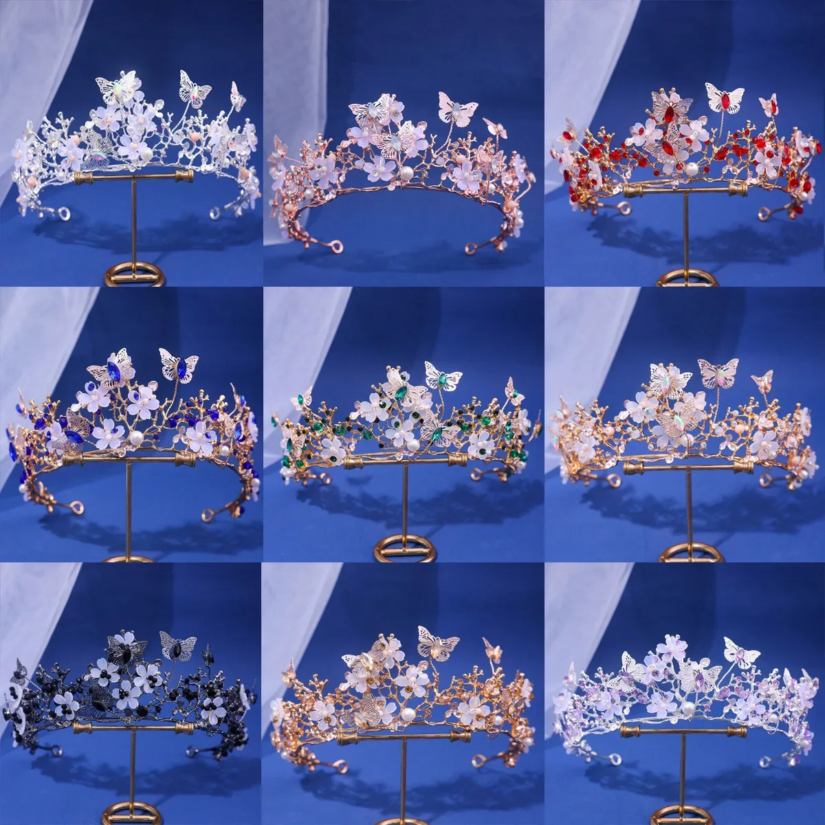 

Тиары и короны с жемчужинами и кристаллами в форме бабочки женская свадебная повязка на голову свадебные аксессуары для волос Ювелирная корона тиара