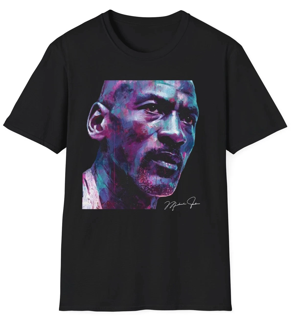 تي شيرت مايكل جوردان ستة بطولة جرافيك للرجال والنساء فضفاض بأكمام قصيرة للارتداء غير الرسمي طوال العام